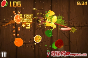 水果忍者游戏iPhone版评测：活跃你的指尖4