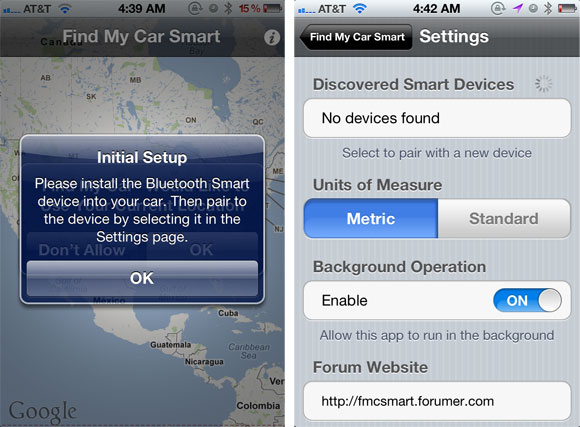 首款支持iPhone4S的蓝牙4.0找车应用：Find My Car Smart1