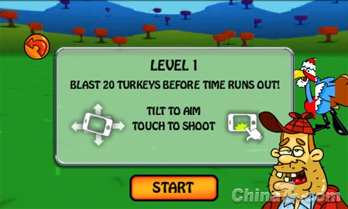 感恩节必玩趣味游戏：火鸡猎杀Turkey Blast2