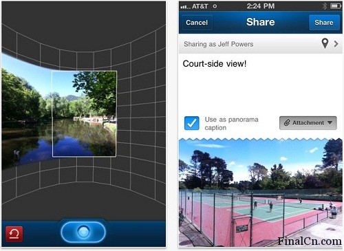 智能手机全景拍摄应用推荐：360 panorama1