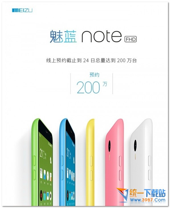 魅蓝note预约数量1
