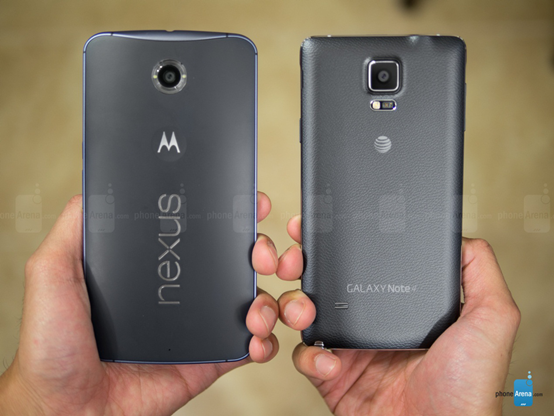 谷歌Nexus 6对决三星Note 43