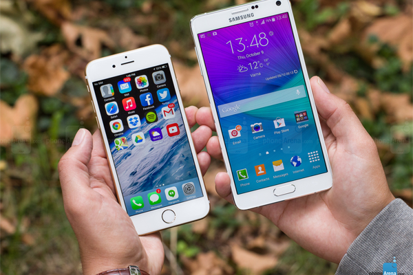 三星Note 4对比苹果iPhone 6谁更火?4