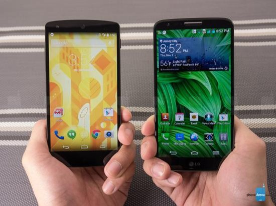 Nexus 5和LG G2对比3