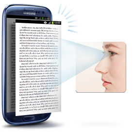 三星Galaxy S4技术亮点曝光:眼球翻滚页面技术1