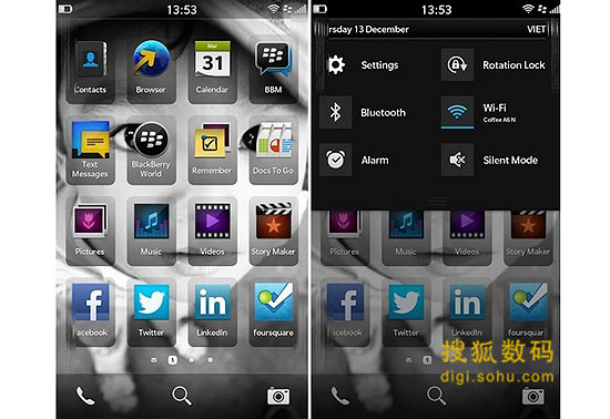 黑莓10用户界面及应用截图曝光：含Siri式语音助手1