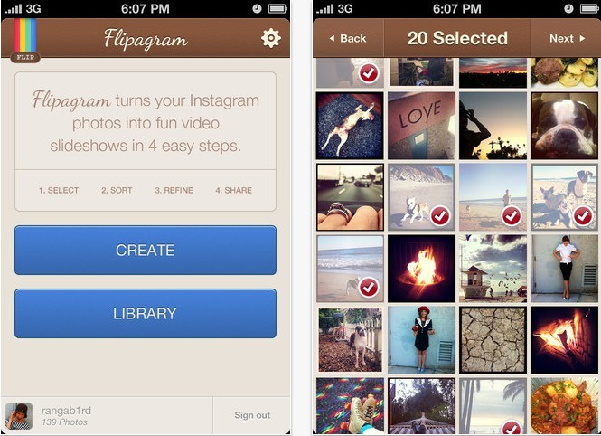 将Instagram照片制作成幻灯片分享给亲友：Flipagram1