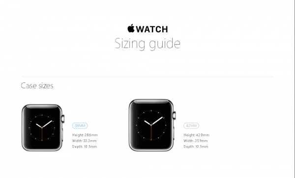 苹果官方发布Apple Watch尺寸选购指南1