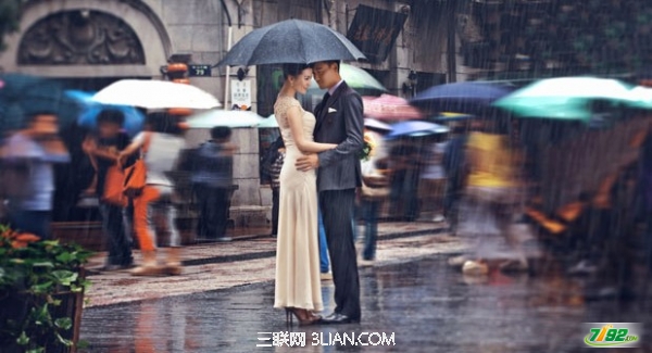 雨中拍摄婚纱照的5个要决3
