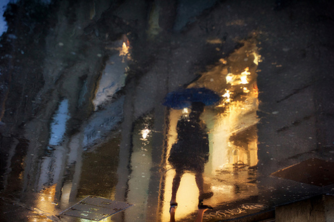雨天倒影怎么拍8