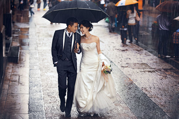 雨中婚纱拍摄技巧1