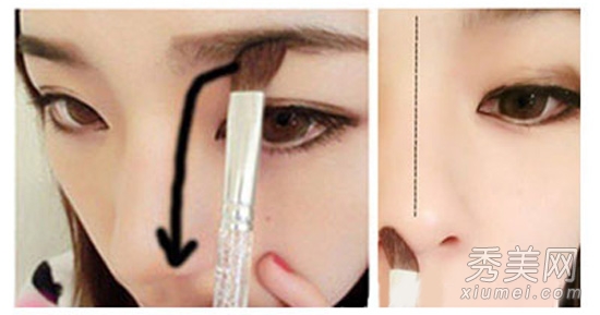 图解2013年最流行的韩式一字粗眉毛画法9