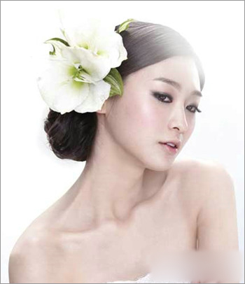 唯美浪漫韩式新娘发型3