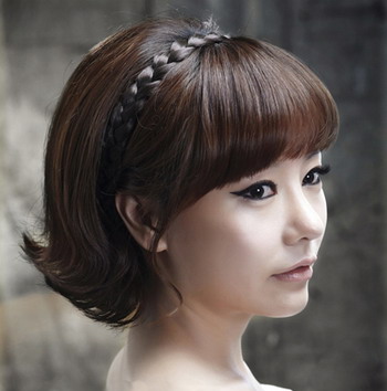 短发韩式新娘发型2