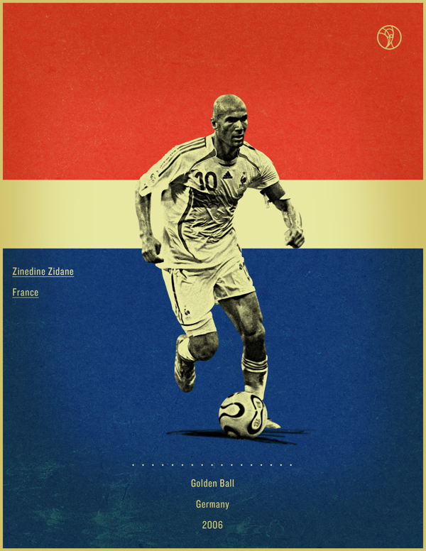 一组世界杯金球奖得主海报设计1