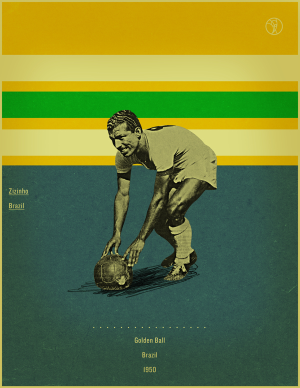 一组世界杯金球奖得主海报设计13