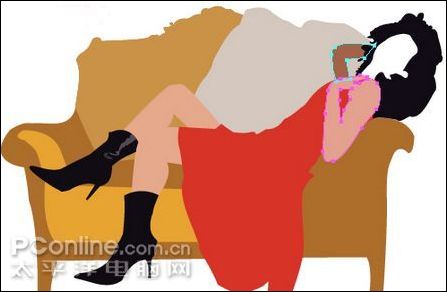 AI绘制时尚的沙发与美女商业插画教程12