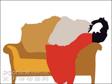 AI绘制时尚的沙发与美女商业插画教程10