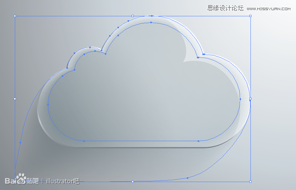 Illustrator绘制玻璃质感的立体云朵教程14