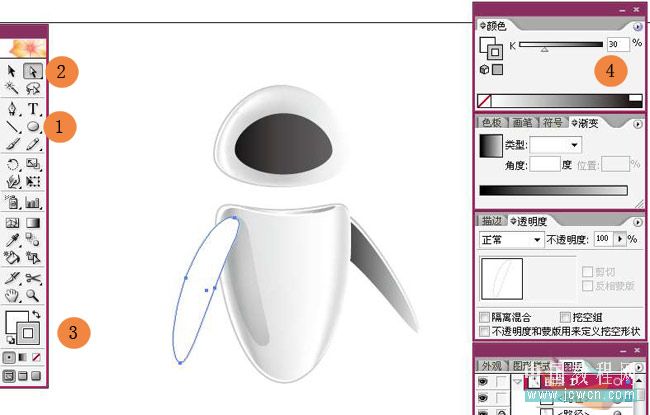 Illustrator鼠绘打造漂亮质感机器人15