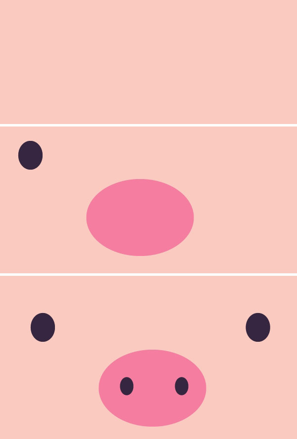 Illustrator画一个简单可爱的猪脸图标2