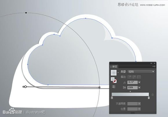 Illustrator绘制立体效果的白云云彩14