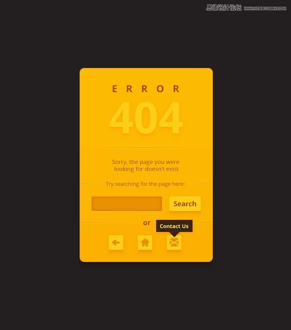 Illustrator设计细节丰富的404错误页面1