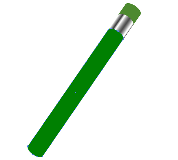 Illustrator绘制绿色逼真的铅笔教程8
