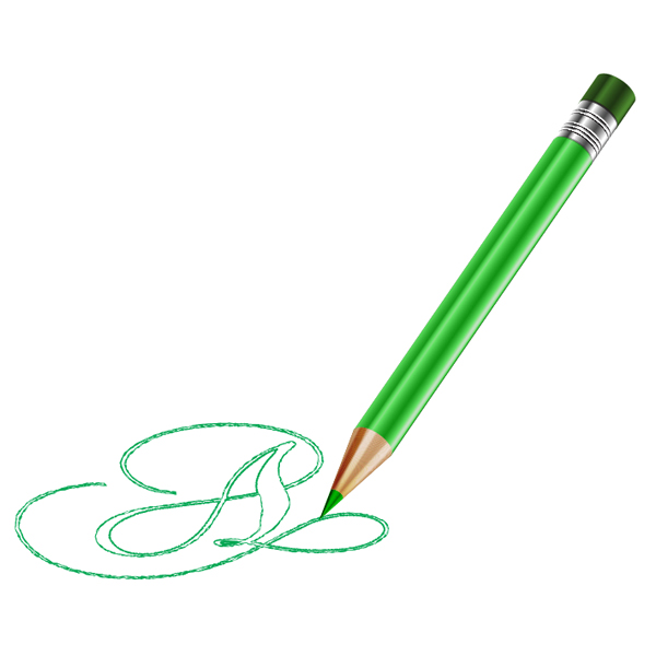 Illustrator绘制绿色逼真的铅笔教程1