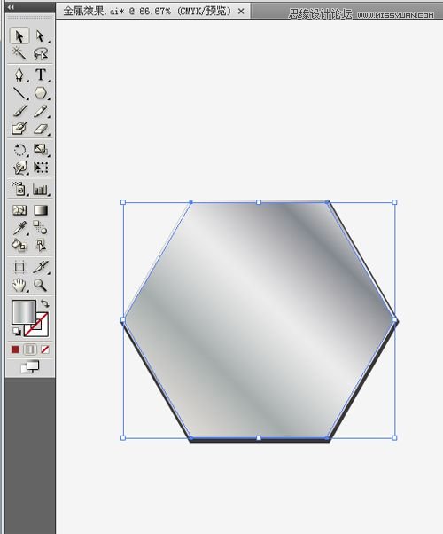 Illustrator巧用多边形工具绘制正六边形钢板6