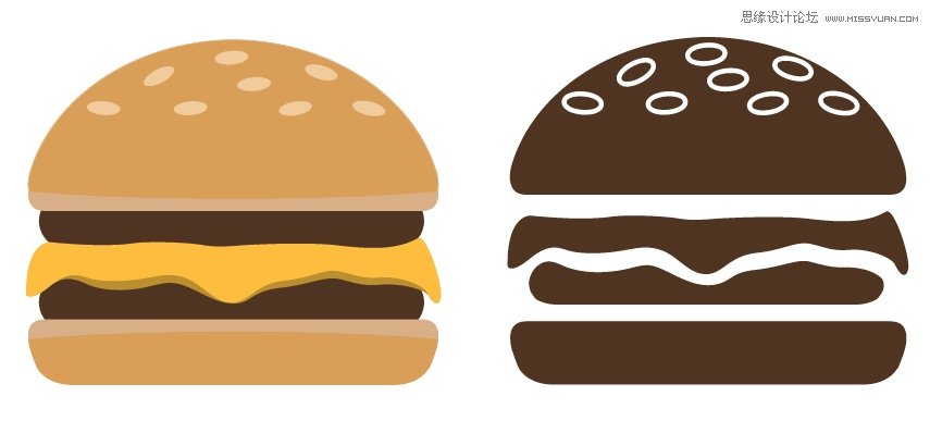 AI设计时尚简洁风格的巧克力汉堡包图标1