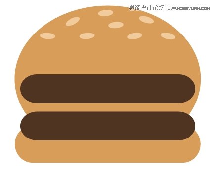 AI设计时尚简洁风格的巧克力汉堡包图标5