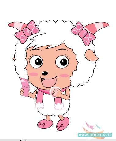 Illustrator画卡通：漂亮可爱的美羊羊20