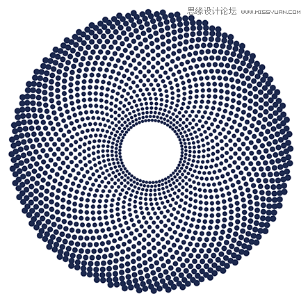 Illustrator绘制漂亮的螺旋圆点花纹图案1