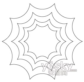 万圣节用Illustrator绘蜘蛛网和蜘蛛7