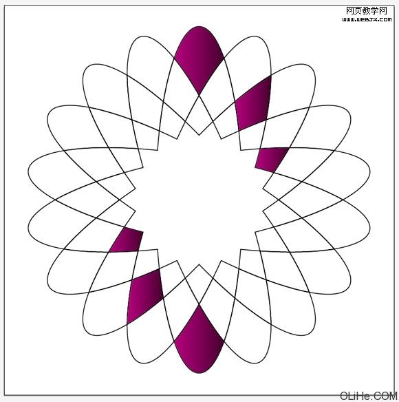 Illustrator 绘制漂亮的几何花瓣LOGO4