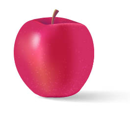 Illustrator绘制逼真的红苹果2