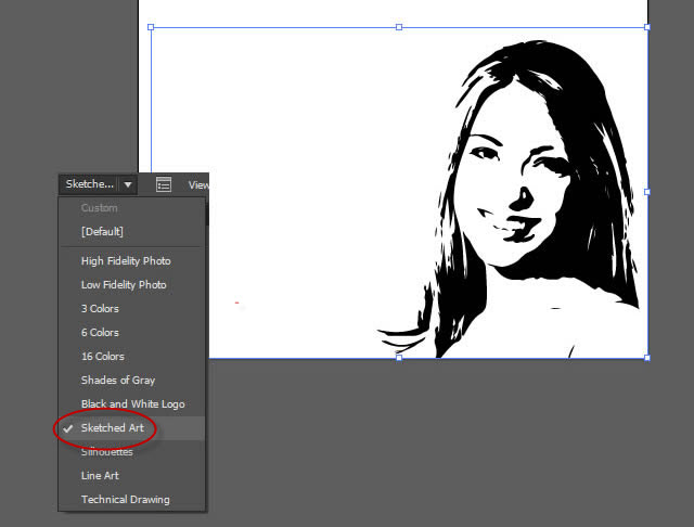 Illustrator将人物照片制作成黑白矢量图11