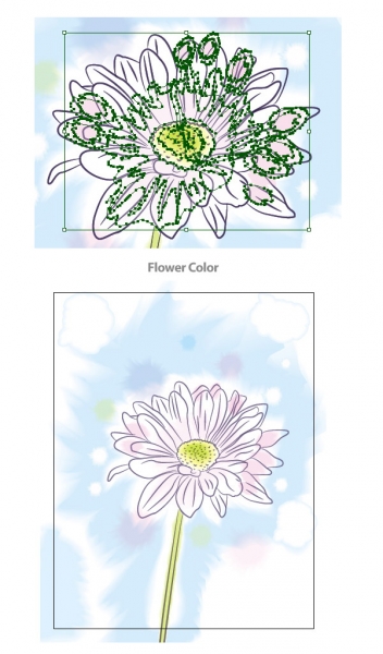 AI模仿真实花朵绘制出具有水彩矢量效果的花卉图13