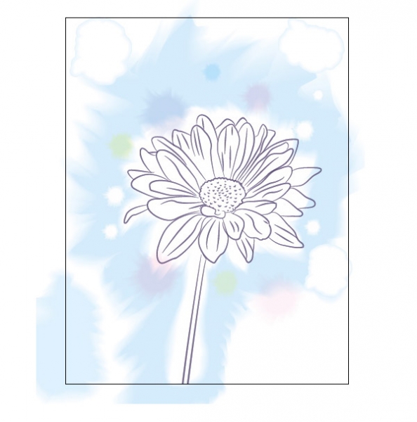 AI模仿真实花朵绘制出具有水彩矢量效果的花卉图12