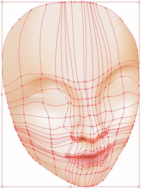 AI绘制人物头发的渐变效果3