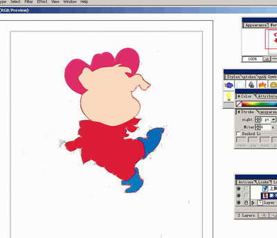 Illustrator教你画粉红色的小猪2