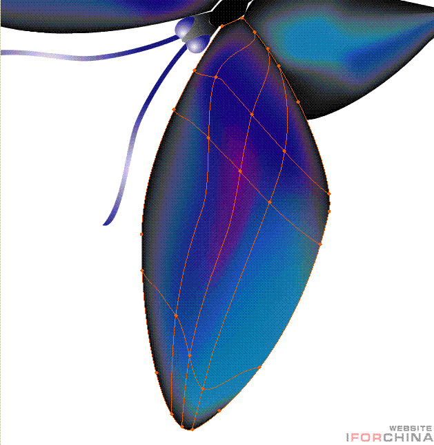 AI网格渐变制作蝴蝶教程5