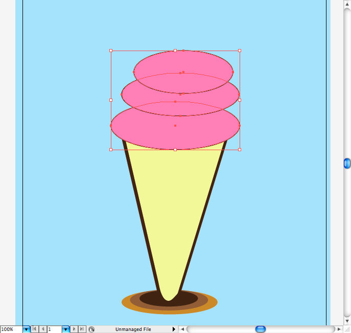 AI绘制卡通风格奶油冰淇淋海报4