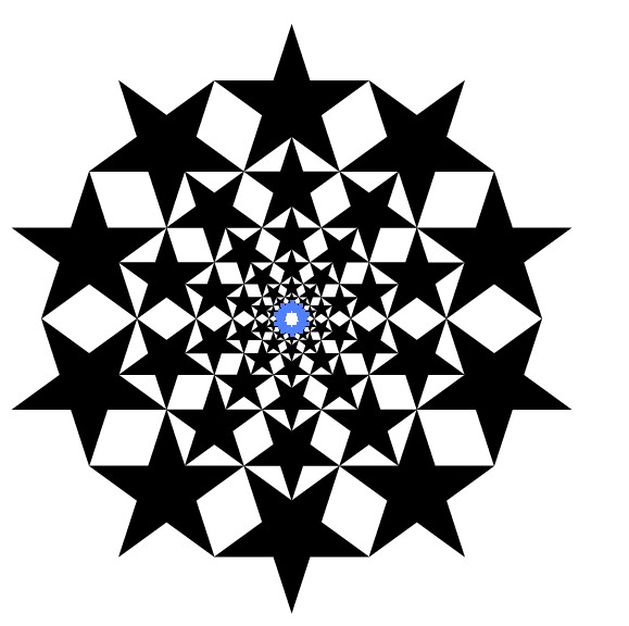 AI绘制复杂五星构成图案6