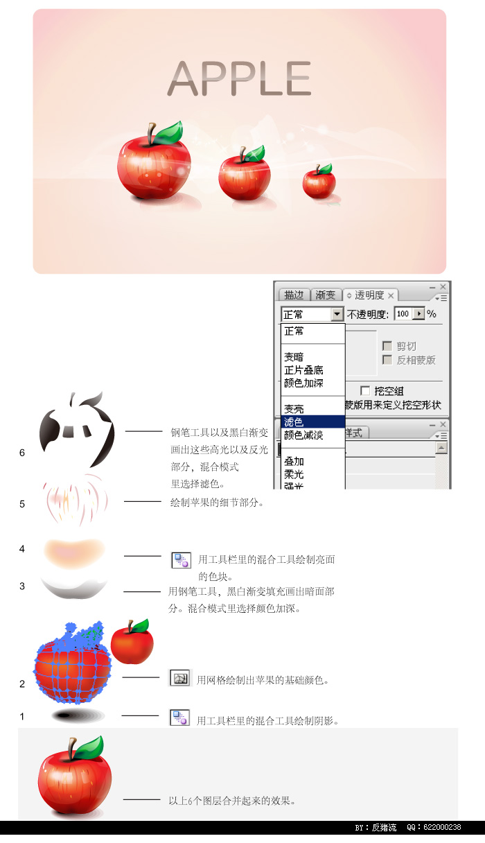 AI绘制漂亮红苹果教程1