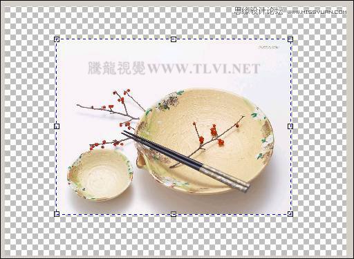 CorelDRAW绘制中国风水彩效果的盘子和筷子4