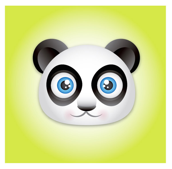 Illustrator创建可爱的熊猫宝宝头像图标1