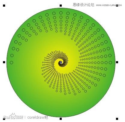 CorelDraw制作圆点风格的螺旋效果教程3
