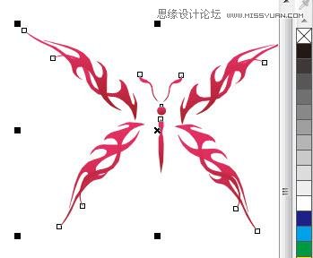 CorelDraw绘制时尚创意的蝴蝶花纹图案11